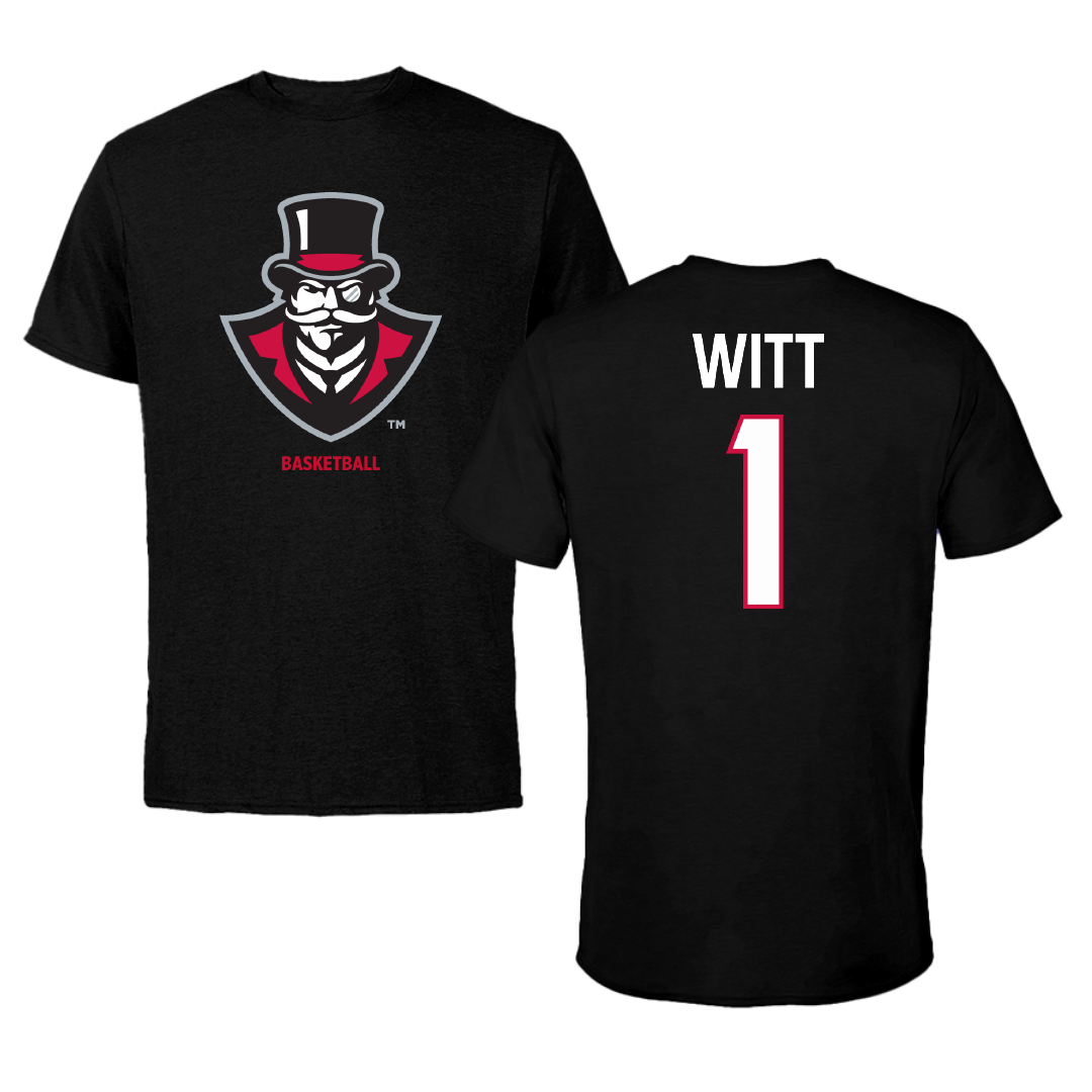 Austin Peay State University Basketball (M) Black Tee - #1 Sai Witt