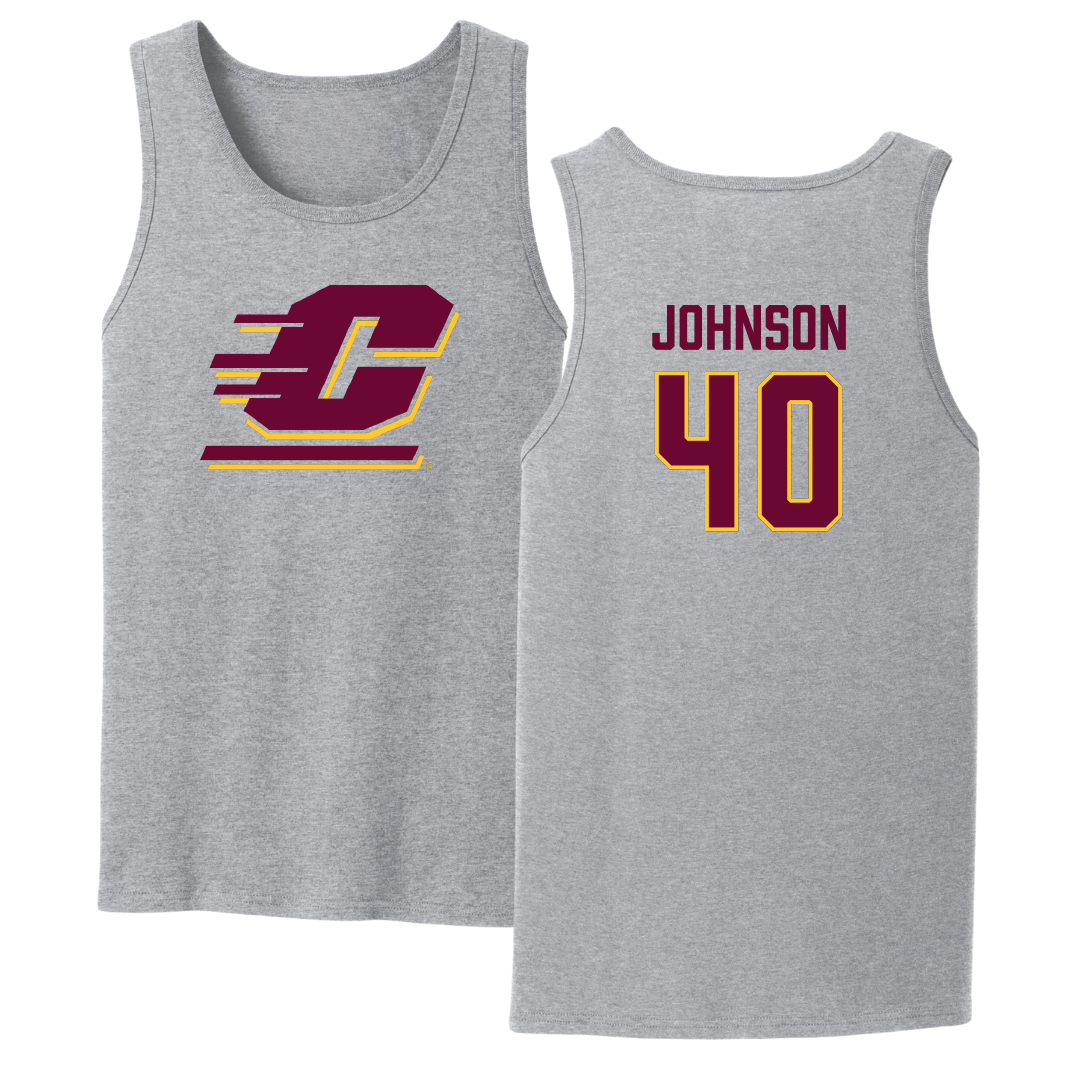 Central Michigan University Basketball (W) Sport Gray Tank Top - #40 Taylor Johnson