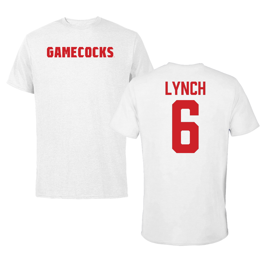 Jacksonville State University Beach Volleyball White Tee - #6 Carley Lynch