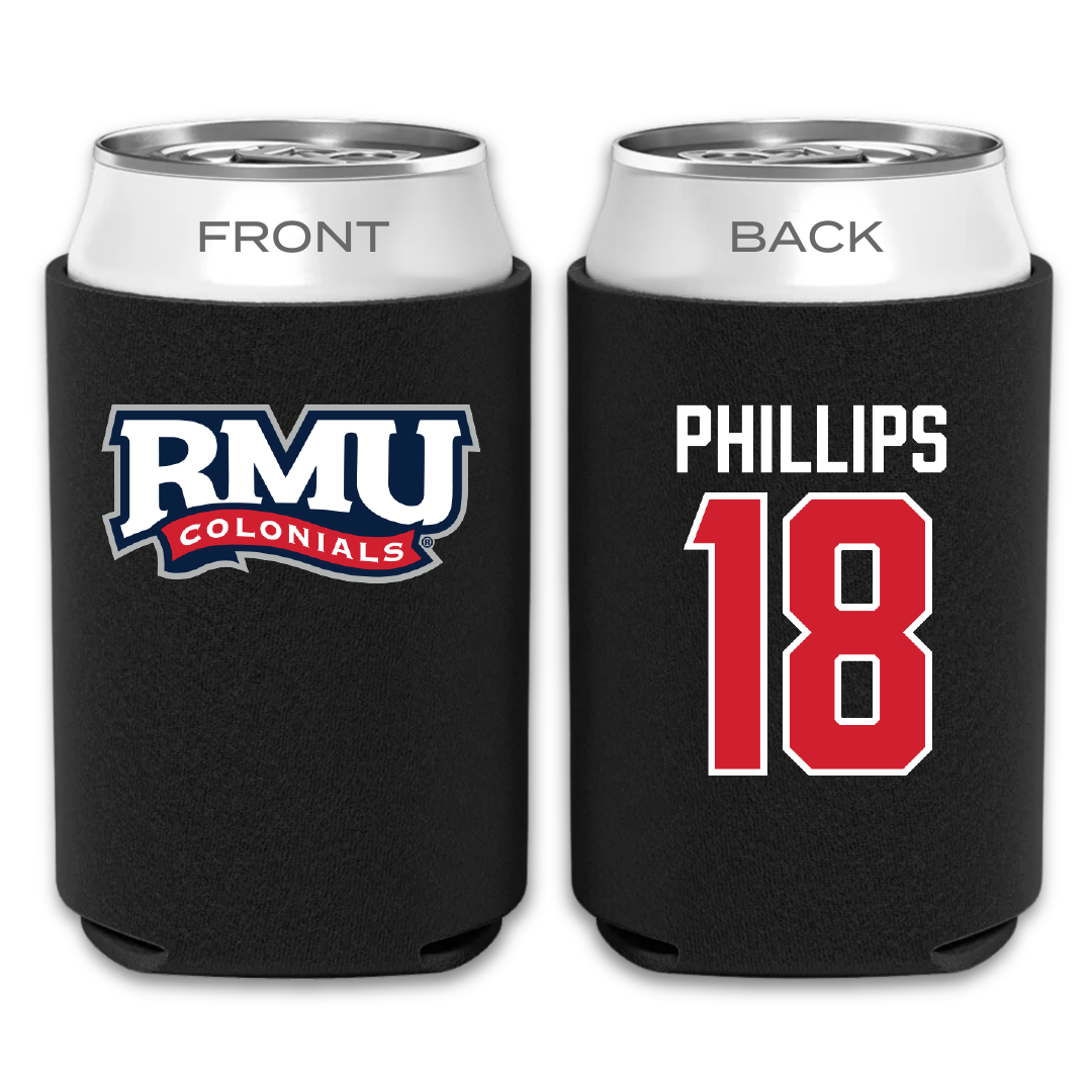 Robert Morris University Ice Hockey Black Can Cooler - #18 Jersey Phillips