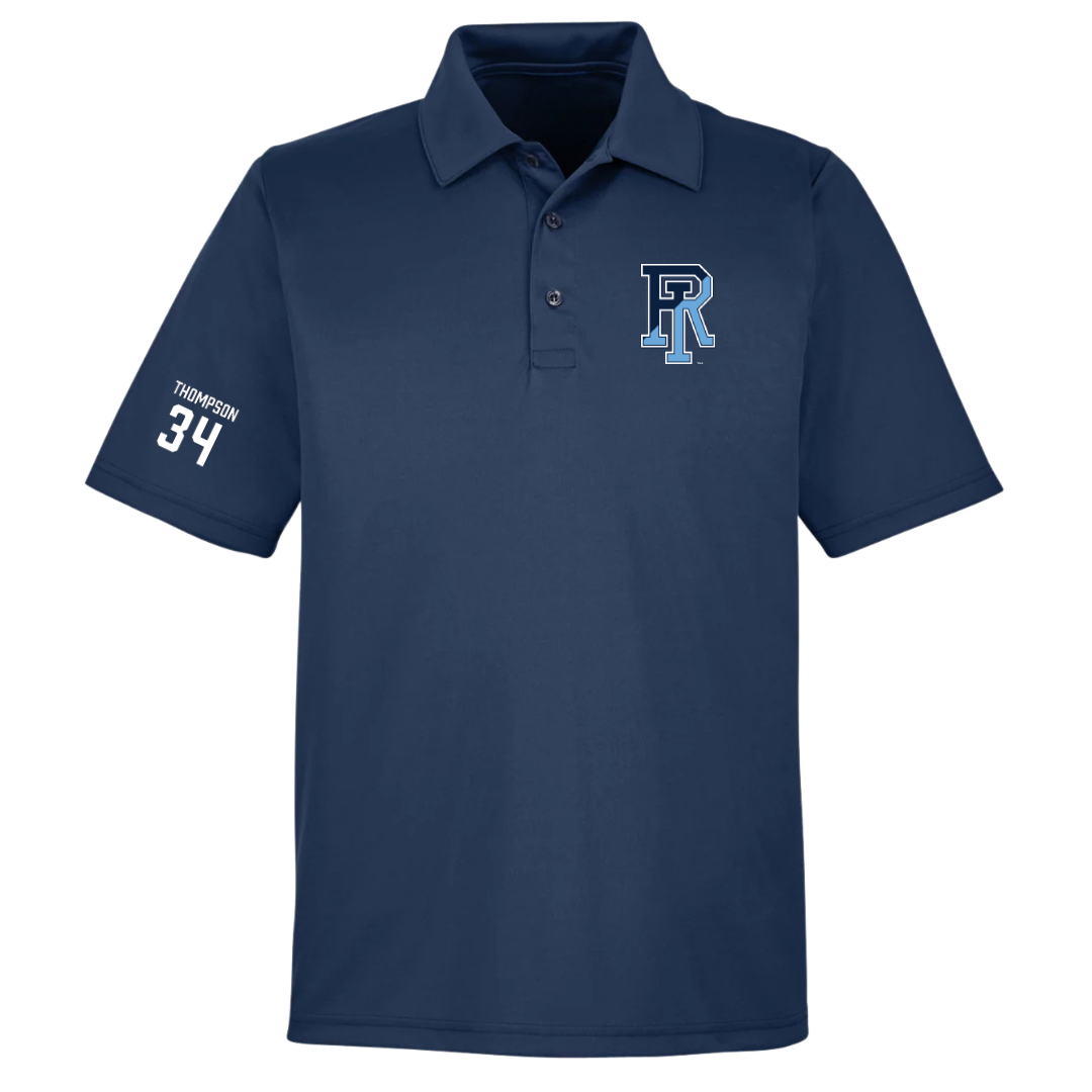 University of Rhode Island Baseball Navy Polo - #34 Ryan Thompson