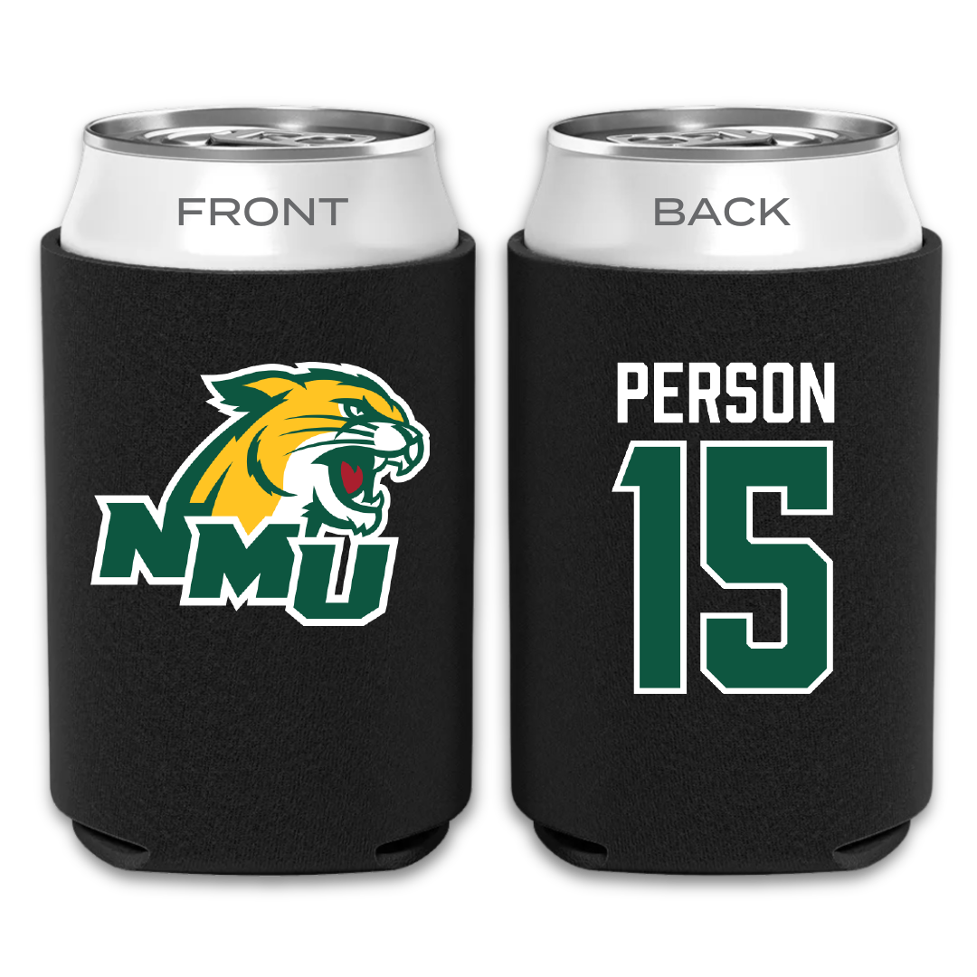 Northern Michigan University Football Black Can Cooler - #15 Zach Person