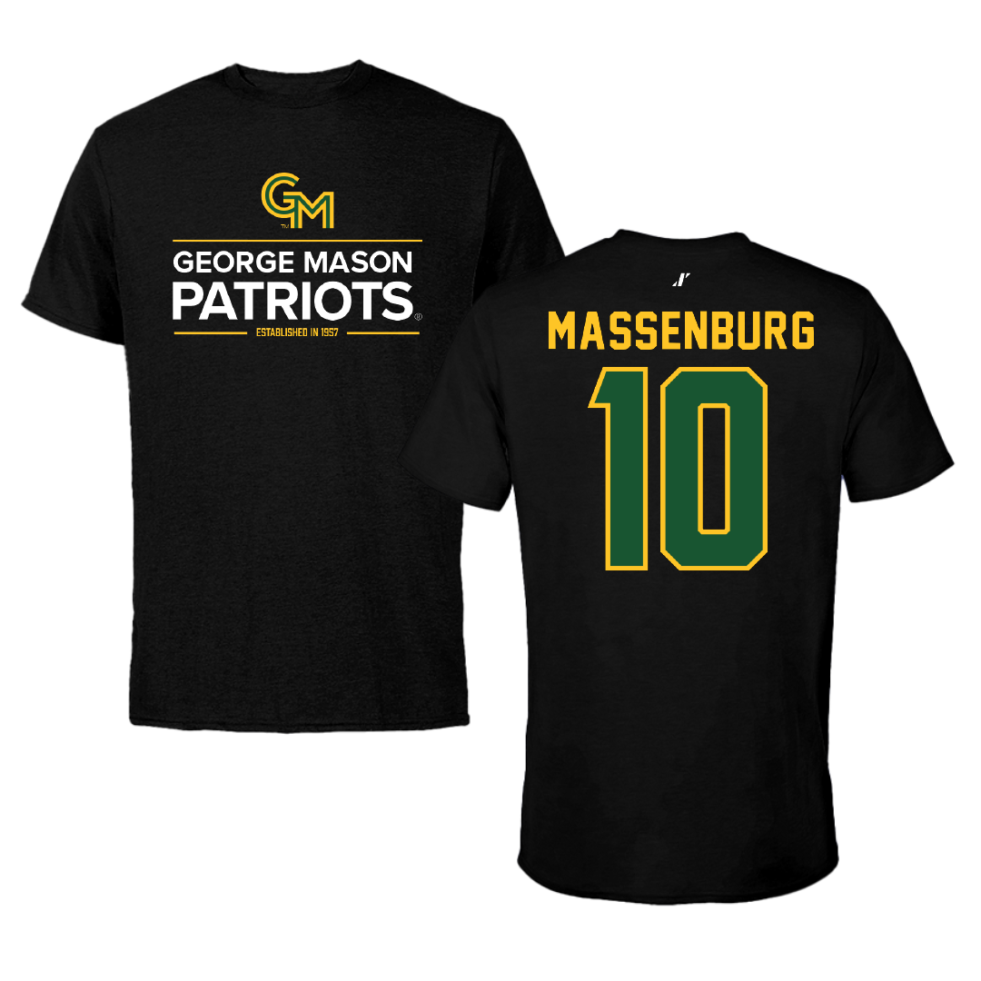 George Mason University Basketball Black General Performance Tee - #10 Trinity Massenburg