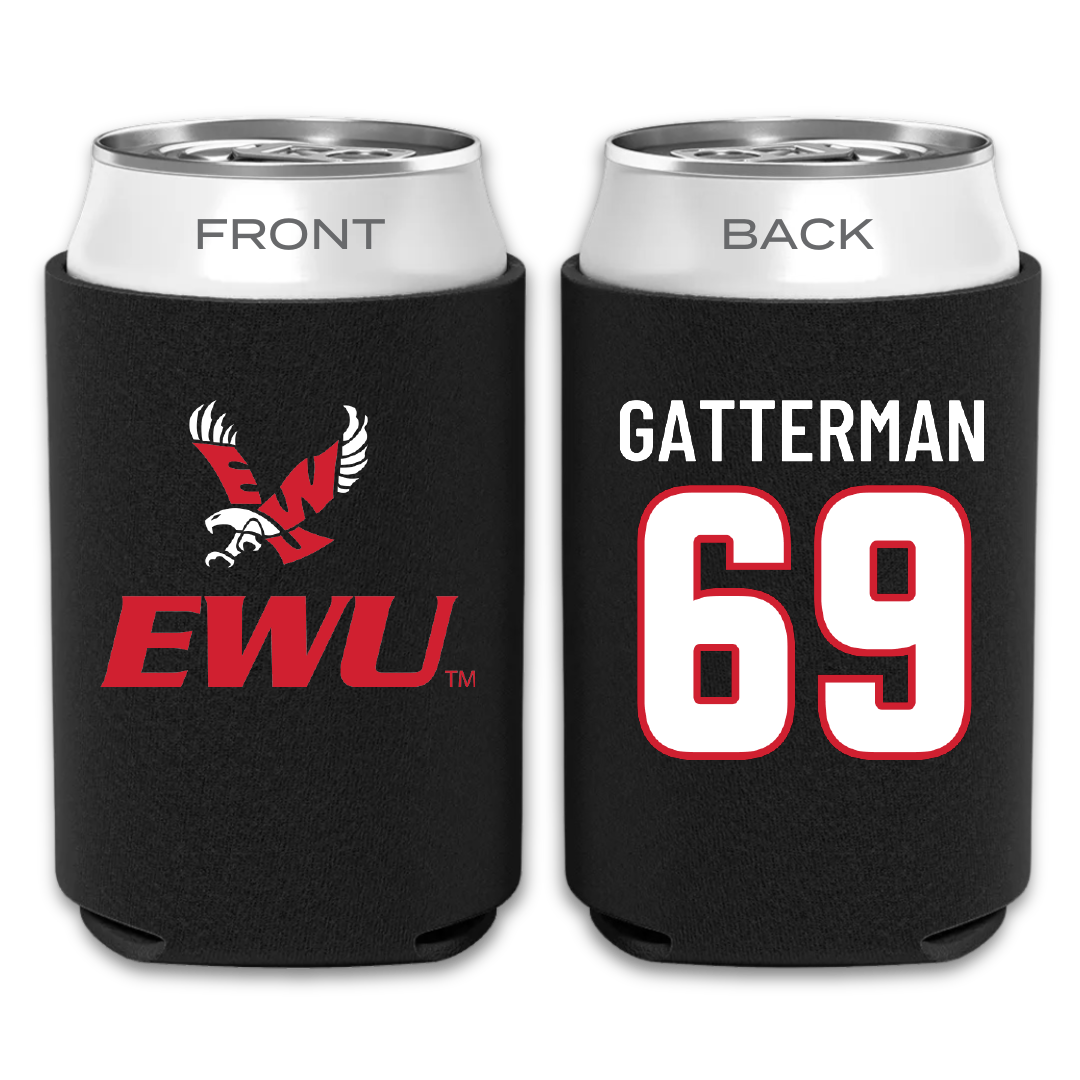 Eastern Washington University Football Black Can Cooler - #69 Dane Gatterman