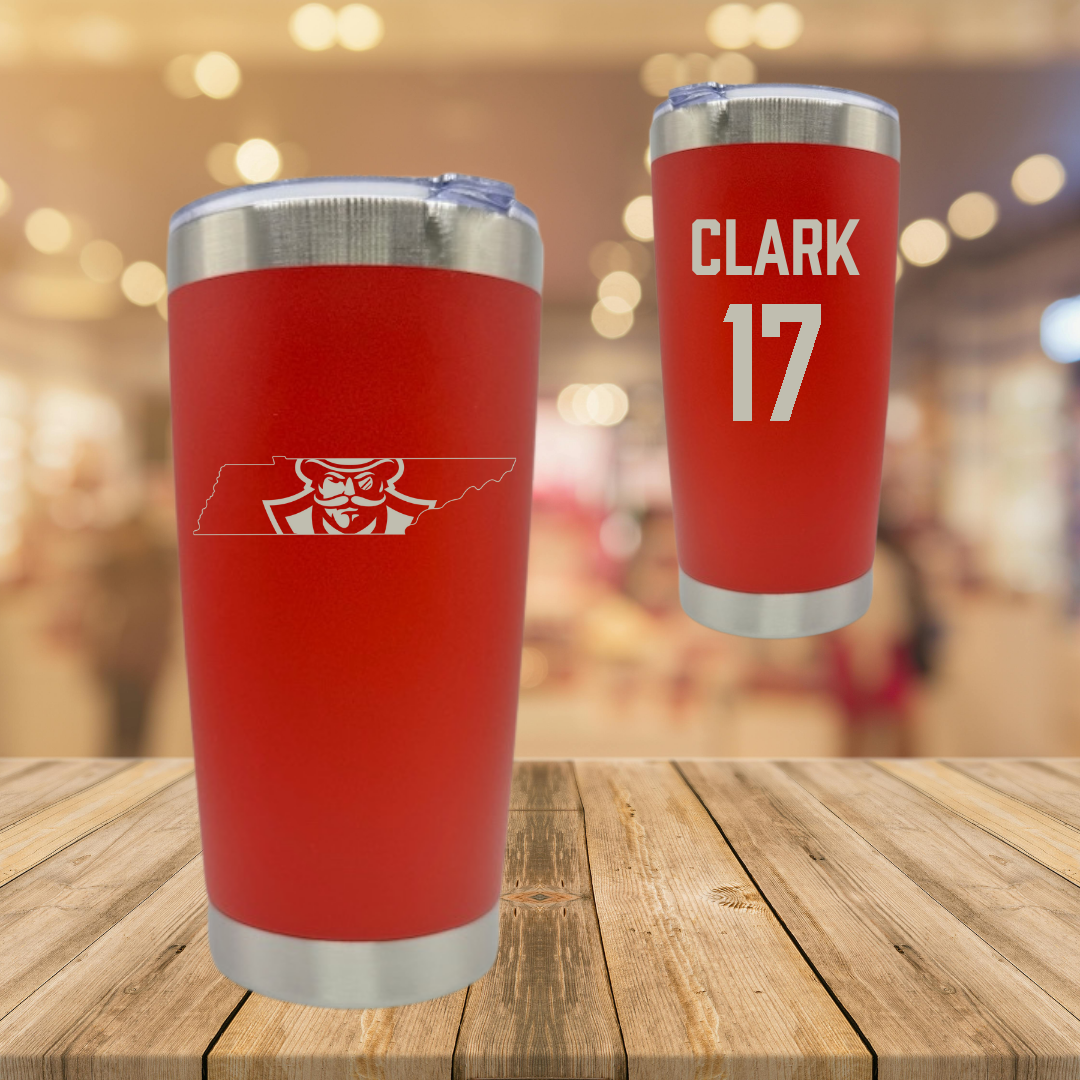 Austin Peay State University Beach Volleyball Red Stainless Steel Tumbler - #17 Anna Kate Clark