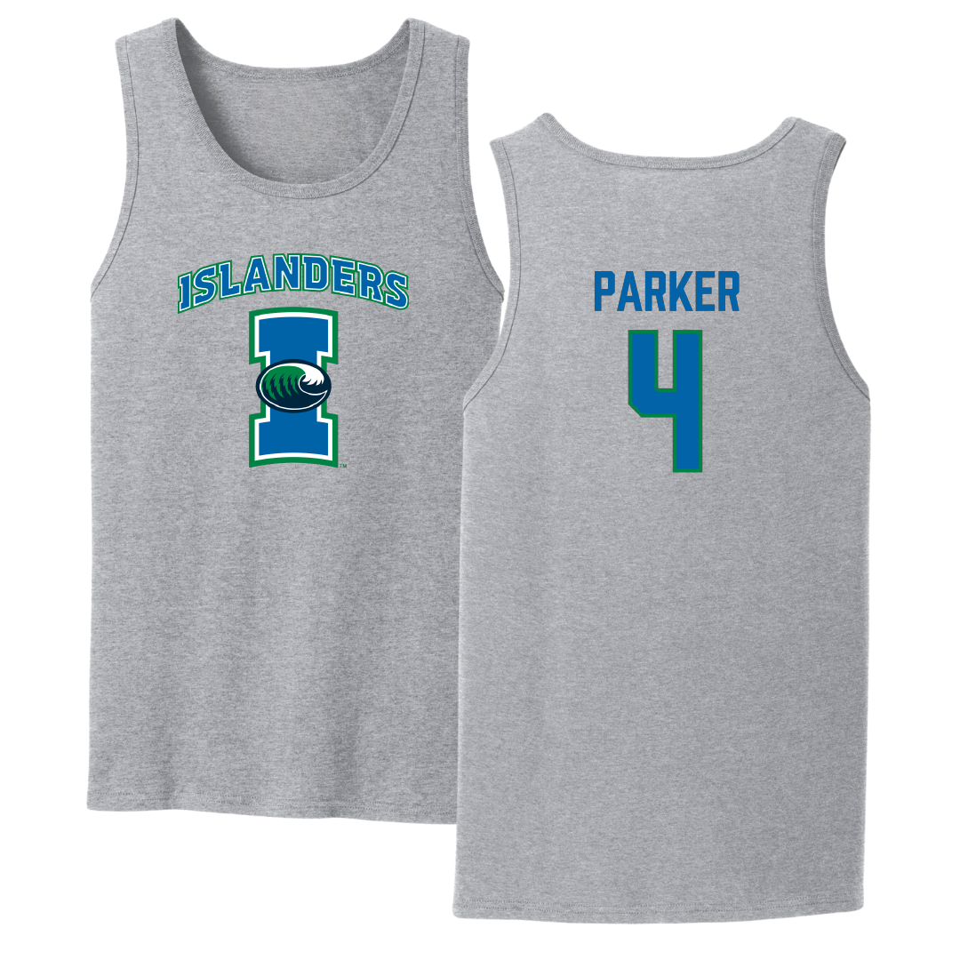 Texas A&M University-Corpus Christi Basketball Sport Gray Tank Top - #4 Kam Parker