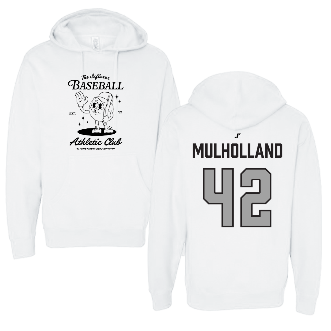 Baseball White Influxer Athletic Club Hoodie - #42 Billy Mulholland