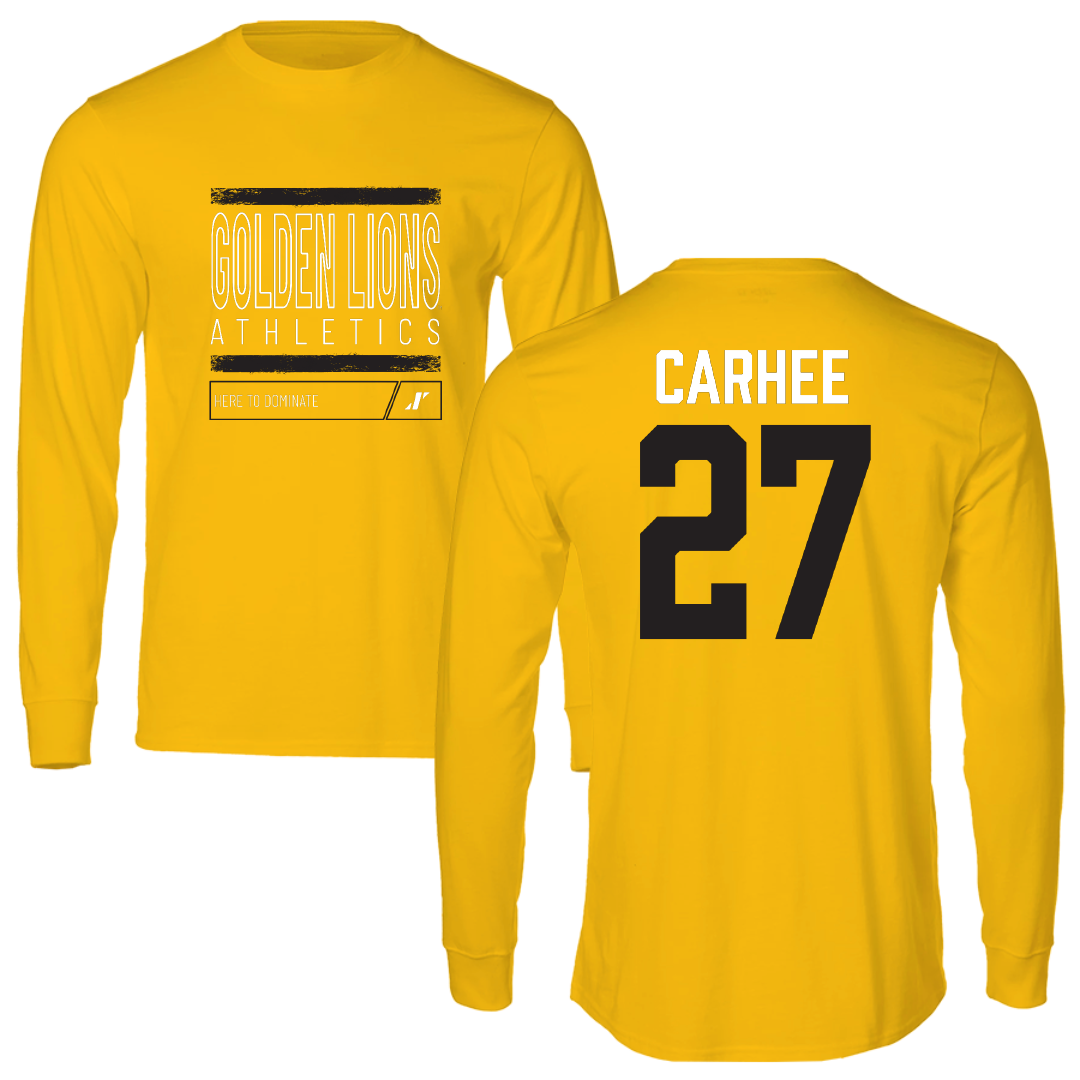 University of Arkansas-Pine Bluff Softball Gold Dominate Long Sleeve - #27 Jada Carhee