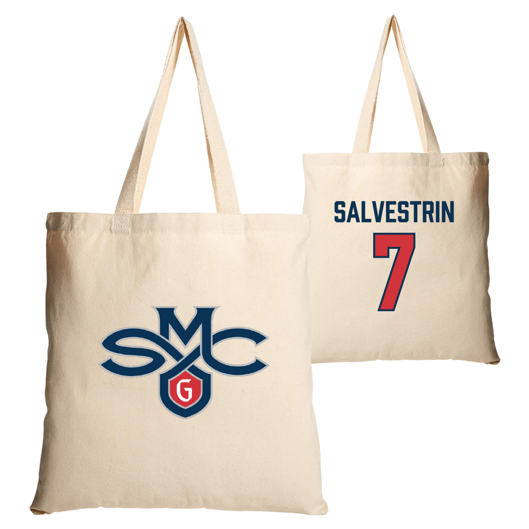 Saint Mary's College of California Soccer Tan Canvas Tote Bag - #7 Tessa Salvestrin