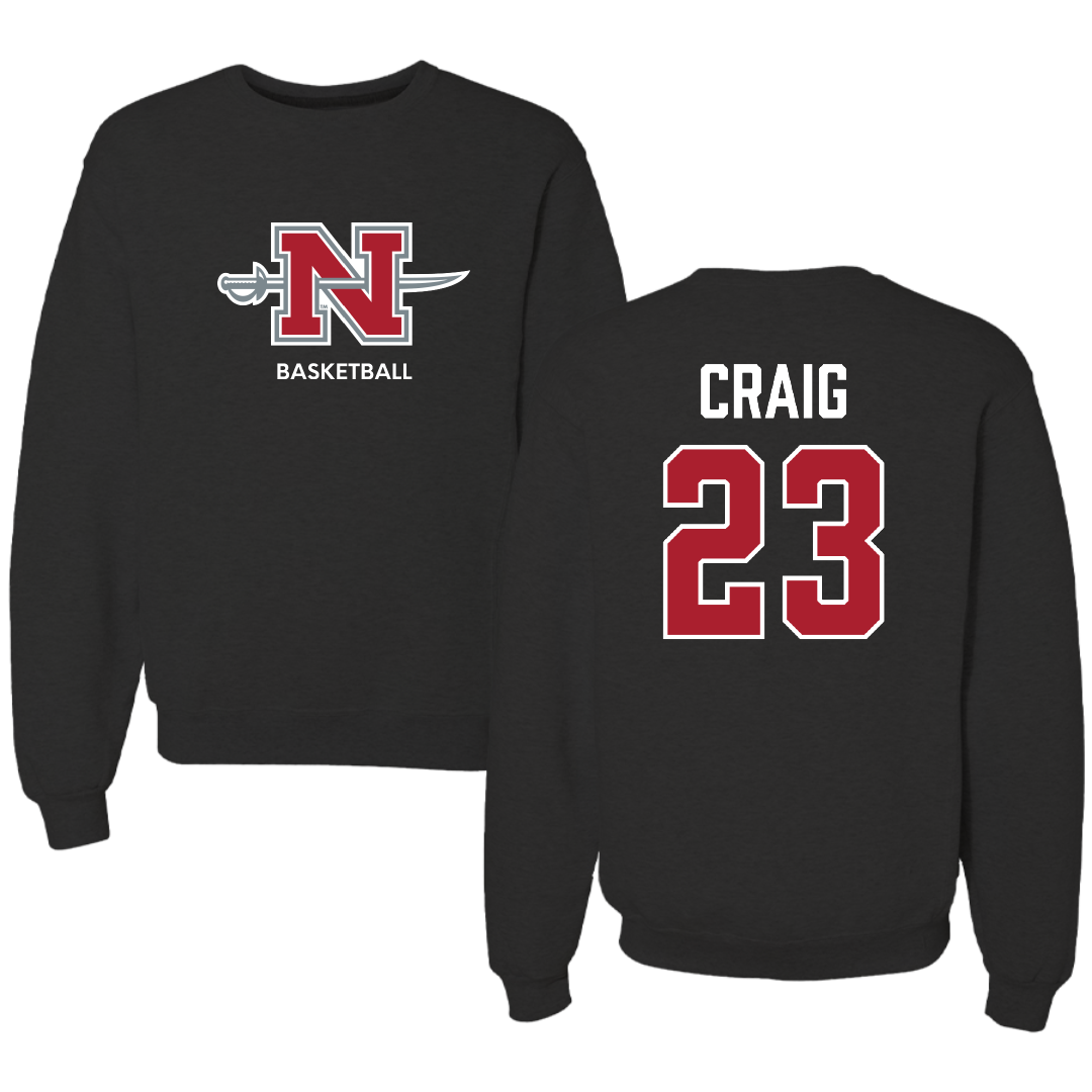 Nicholls State University Basketball (W) Black Mascot Crewneck - #23 Daelyn Craig