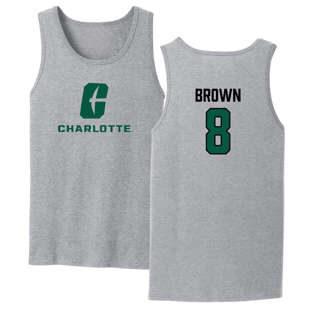 The University of North Carolina at Charlotte Football Sport Gray Tank Top - #8 Sean Brown
