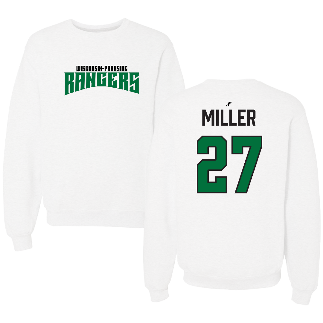 University of Wisconsin-Parkside Baseball White Classic Crewneck - #27 Brennen Miller