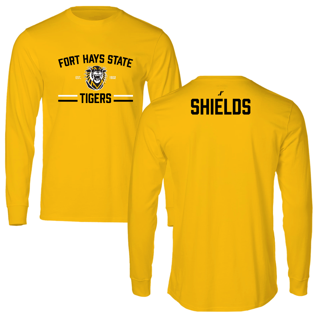 Fort Hays State University Wrestling (M) Gold General Performance Long Sleeve - Aiden Shields