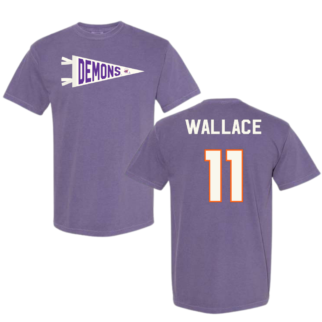 Northwestern State University Football Purple Pennant Comfort Colors Tee - #11 Dane Wallace