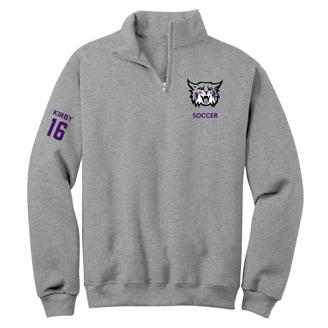 Weber State University Soccer (W) Sport Gray Quarter-Zip - #16 Grace Kirby