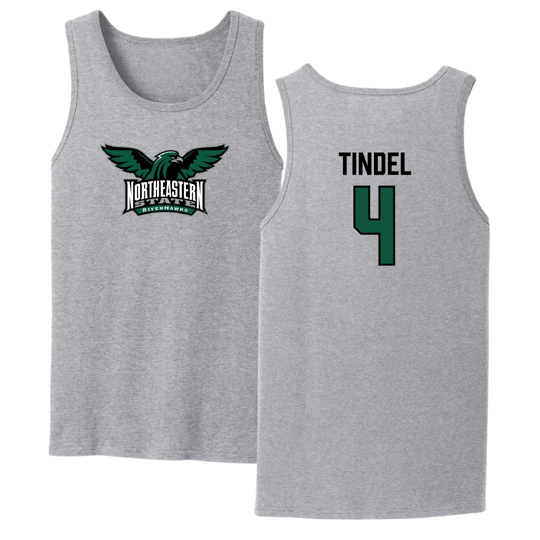 Northeastern State University Softball Sport Gray Tank Top - #4 Korynn Tindel
