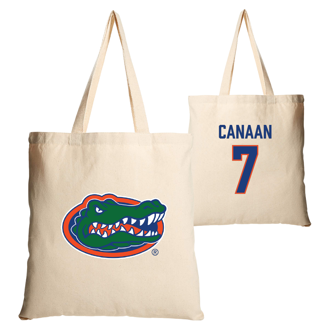 University of Florida Volleyball Tan Canvas Tote Bag - #7 Emily Canaan