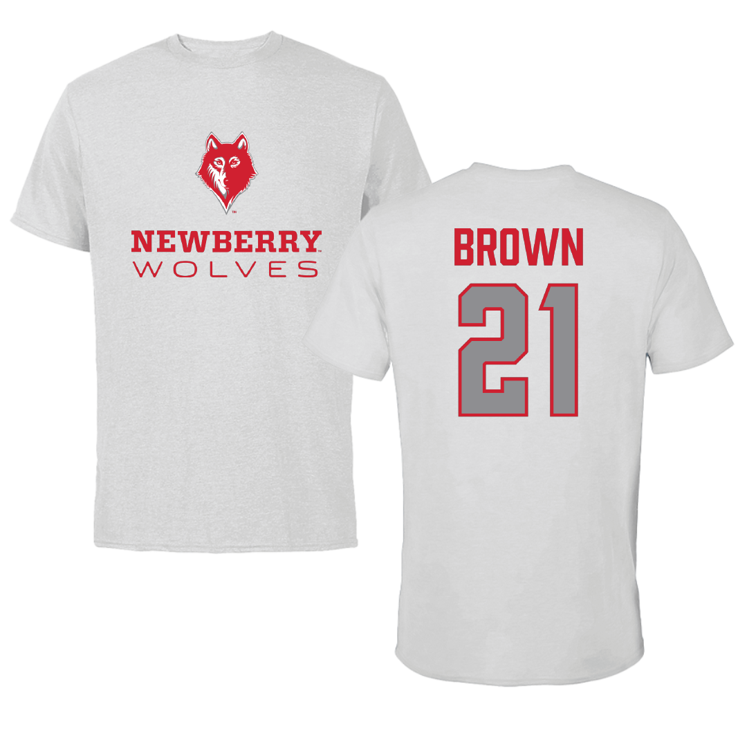 Newberry College Basketball (W) Light Gray Tee - #21 Jada Brown