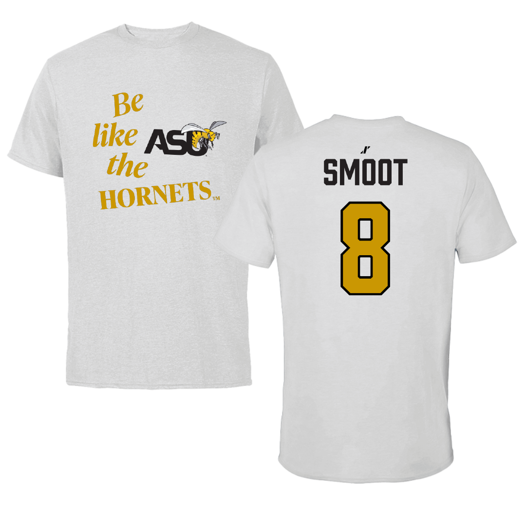 Alabama State University Football Light Gray Be Like Us Tee - #8 Te'Sean Smoot