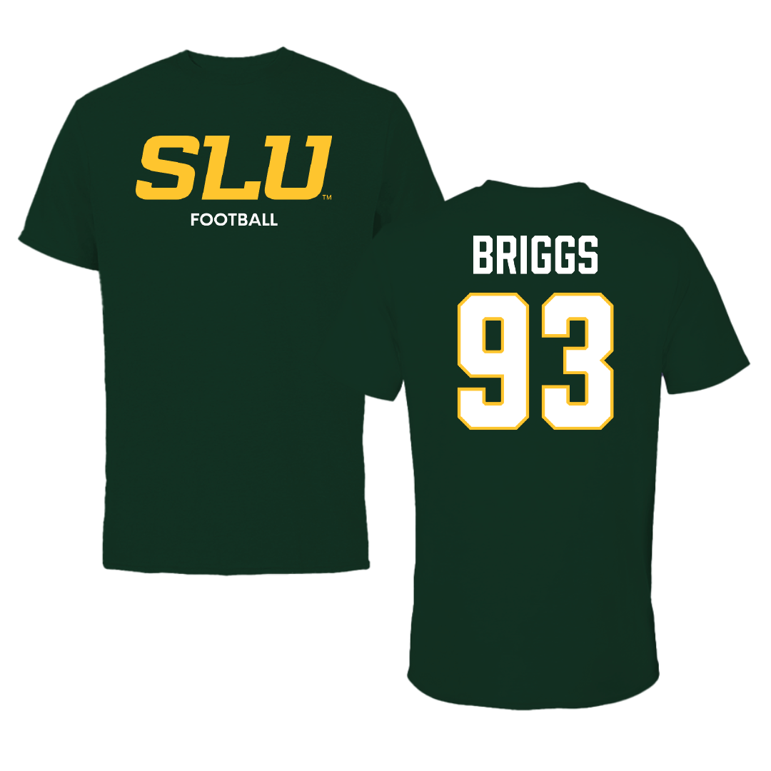 Southeastern Louisiana University Football Forest Green Performance Tee - #93 Rowan Briggs