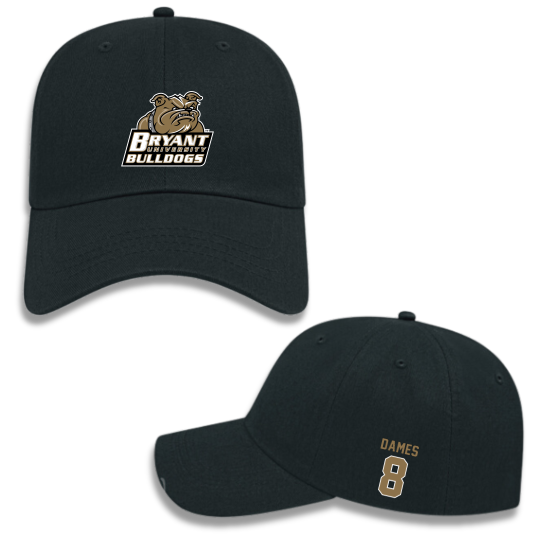Bryant University Football Black Hat - #8 Javin Dames