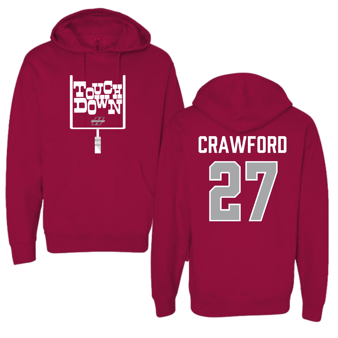 Henderson State University Football Cardinal Touchdown Hoodie - #27 Kolbi Crawford