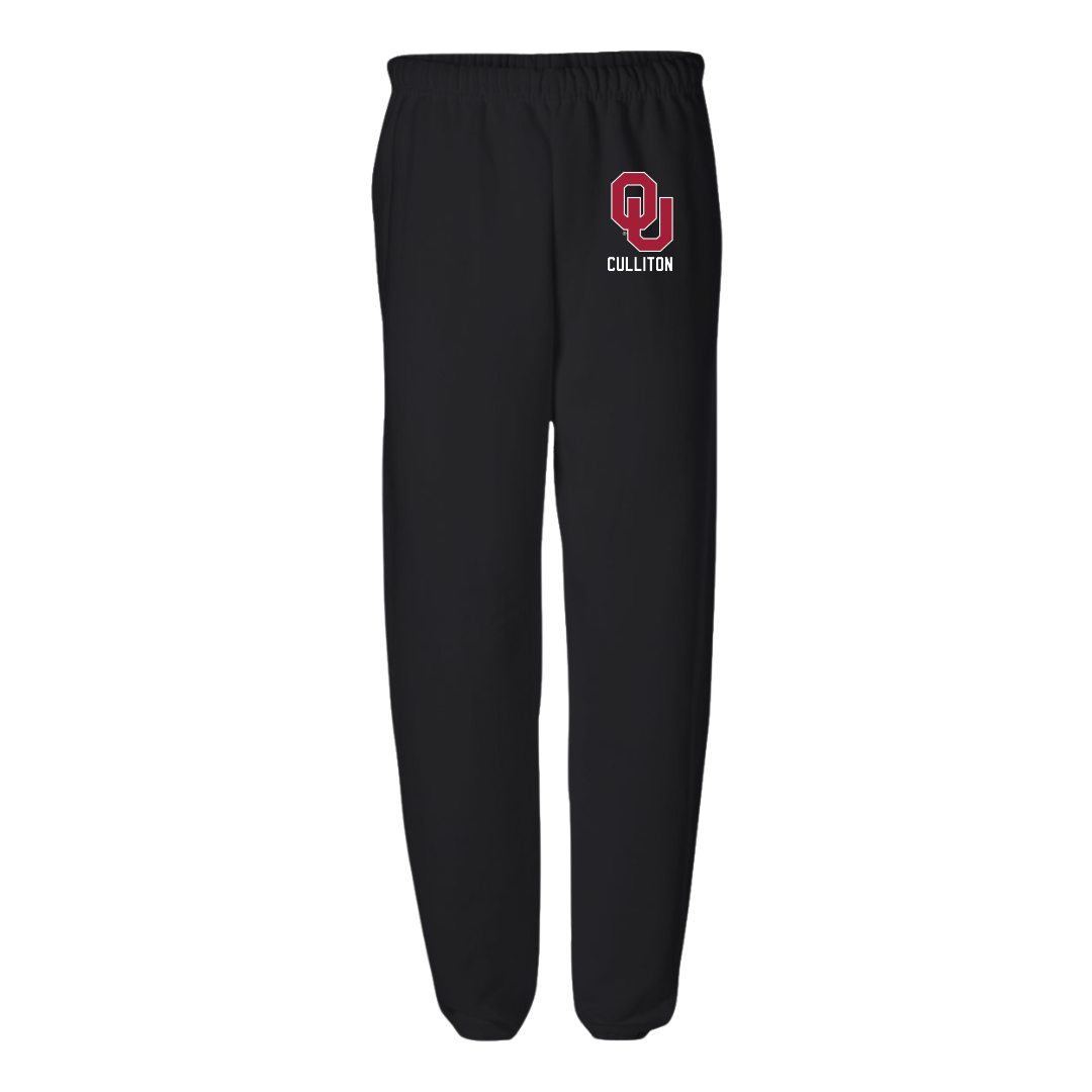 University of Oklahoma Basketball (W) Black Sweatpants - #0 Beatrice Culliton