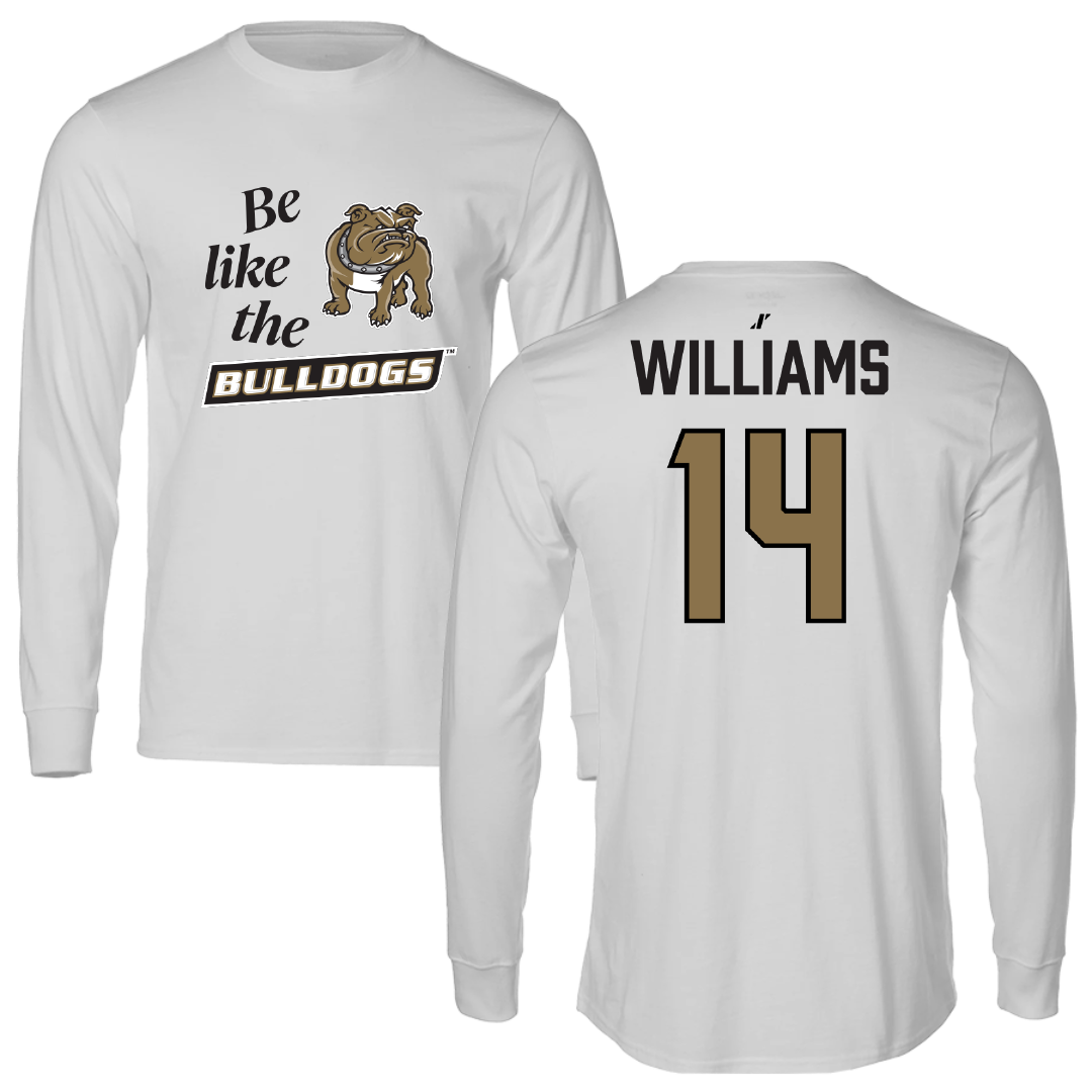Bryant University Football Light Gray Be Like Us Long Sleeve - #14 Ryan Williams
