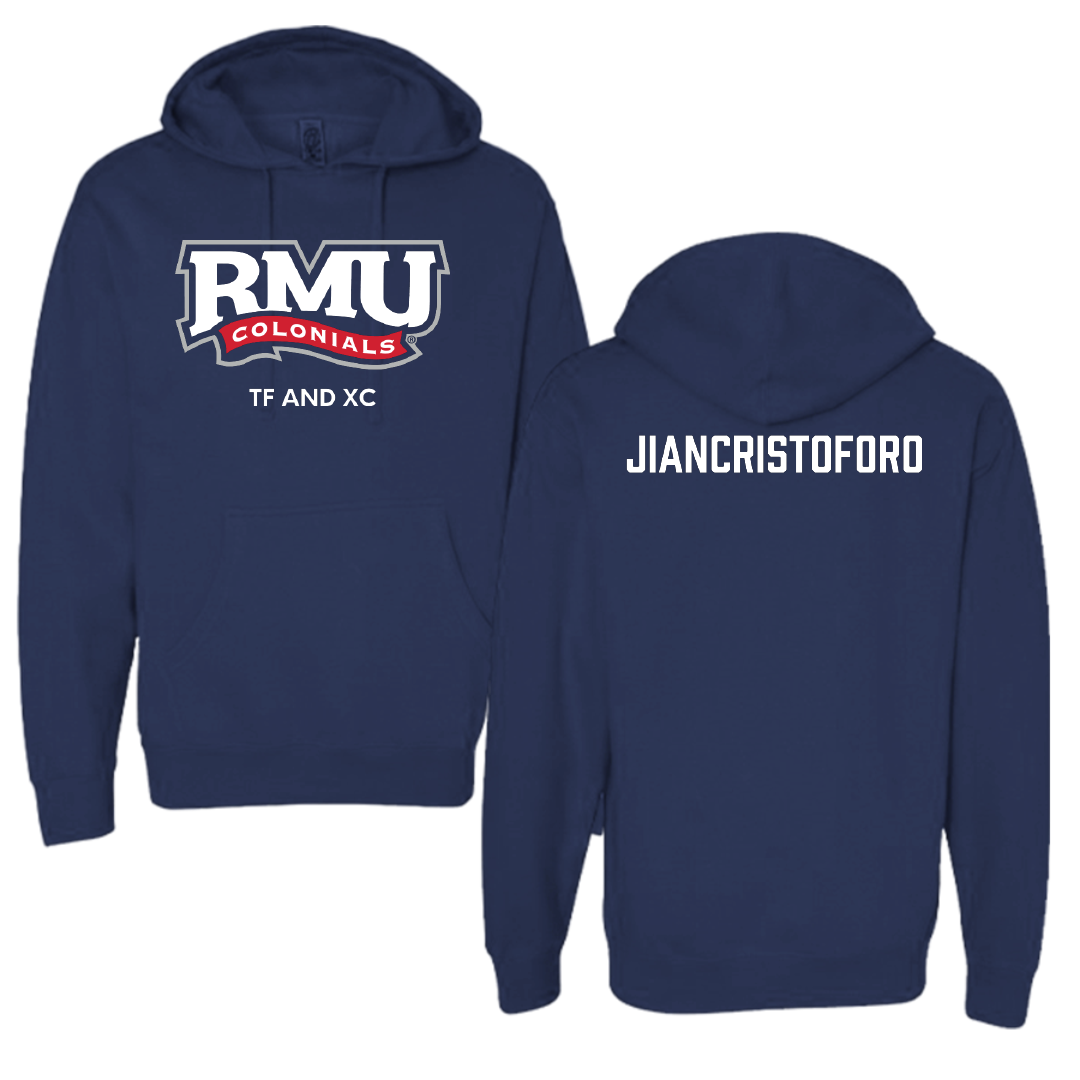 Robert Morris University TF and XC Navy Hoodie - Emma Jiancristoforo