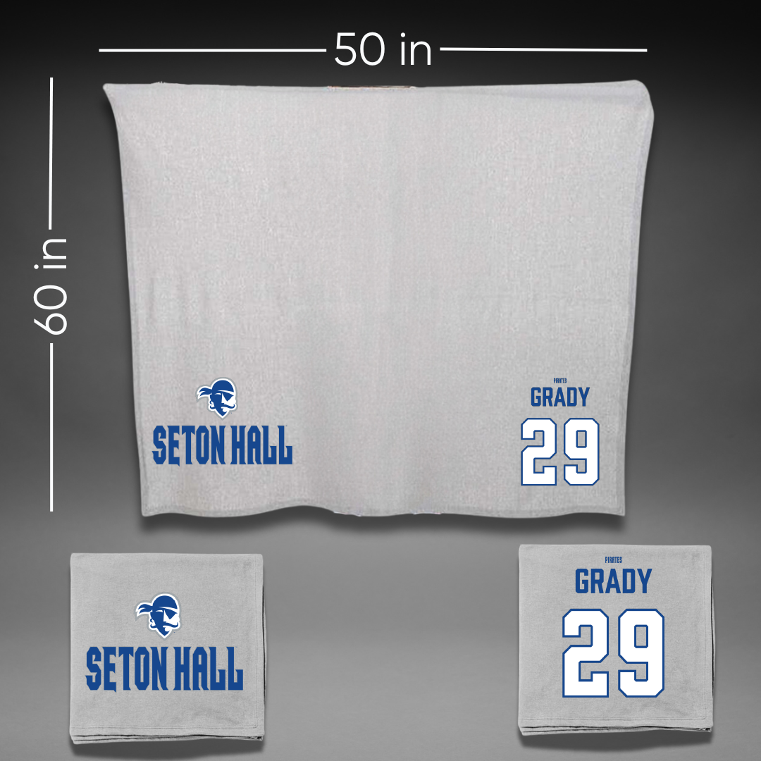Seton Hall University Baseball Gray Blanket - #29 Shea Grady