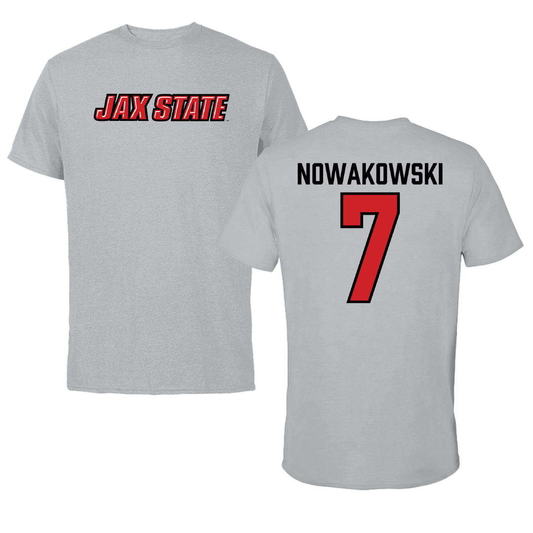 Jacksonville State University Softball Sport Gray Tee - #7 Morgan Nowakowski