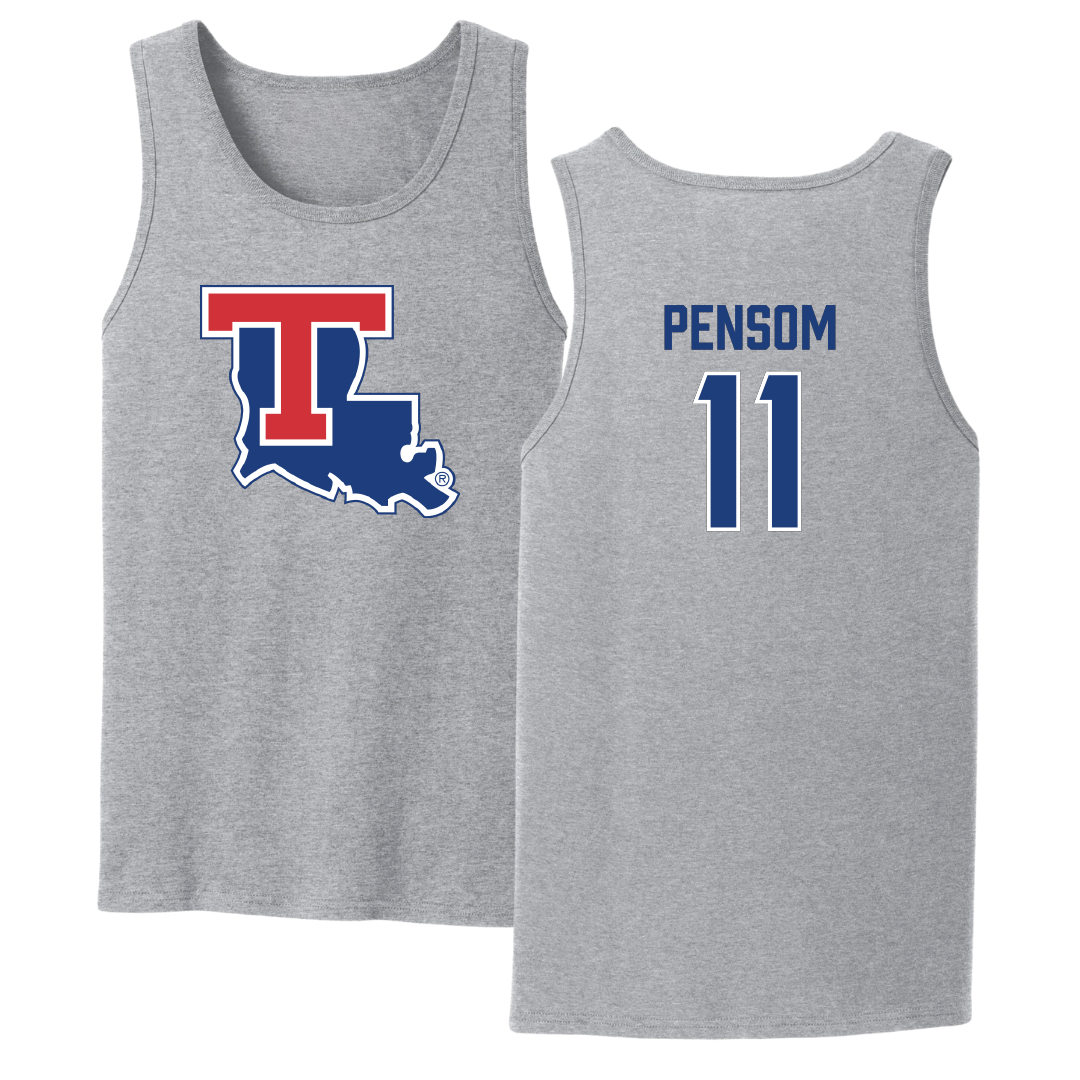 Louisiana Tech University Soccer Sport Gray Tank Top - #11 Madison Pensom
