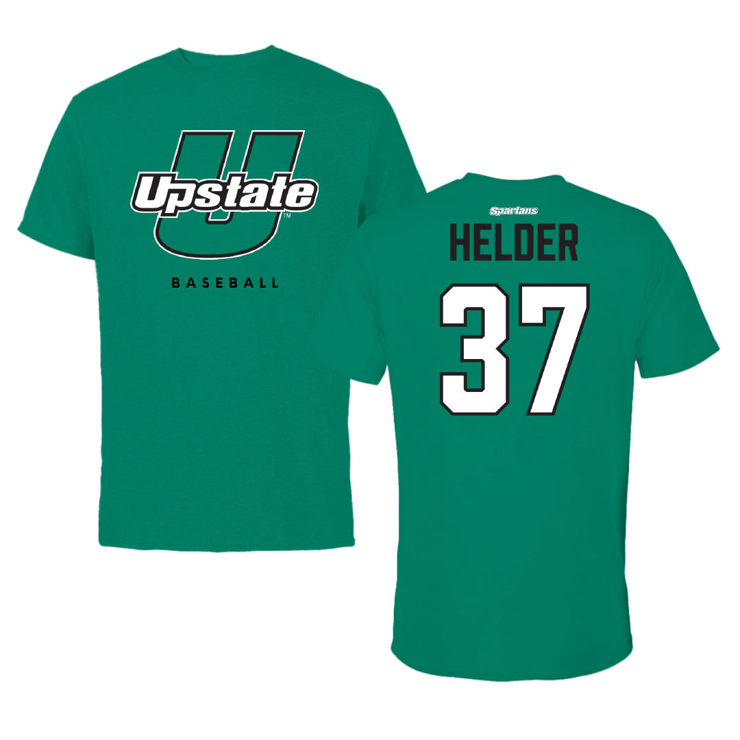 University of South Carolina-Upstate Baseball Green Tee - #37 Gabe Helder