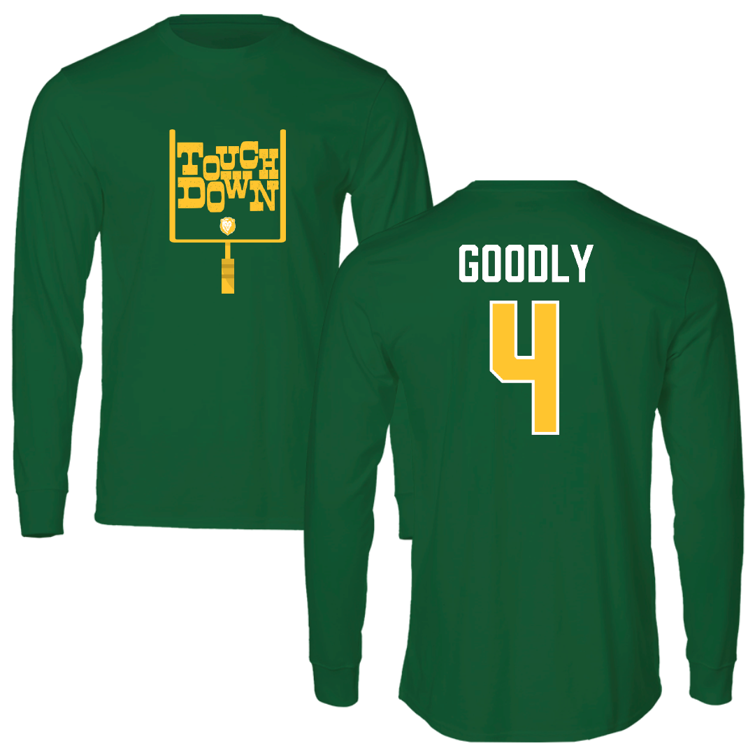 Southeastern Louisiana University Football Green Touchdown Performance Long Sleeve - #4 Ian Goodly
