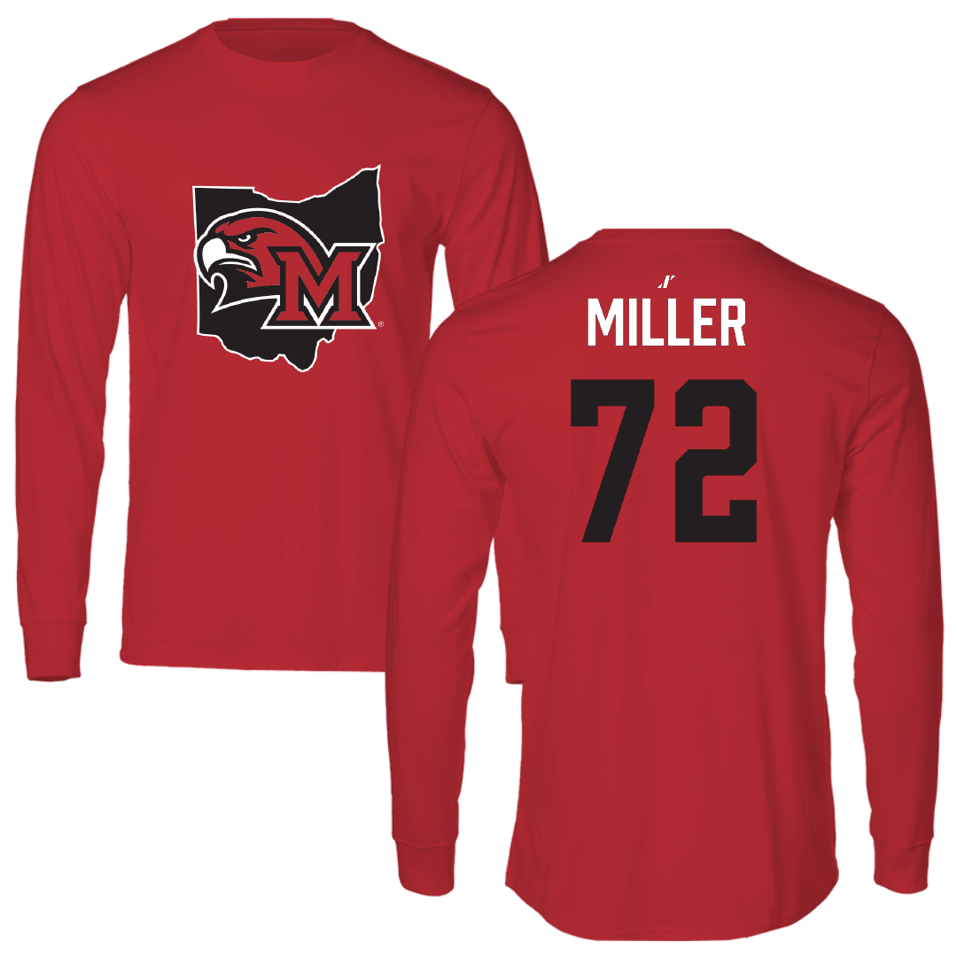 Miami University (Ohio) Softball Red State Long Sleeve - #72 Lindsey Miller