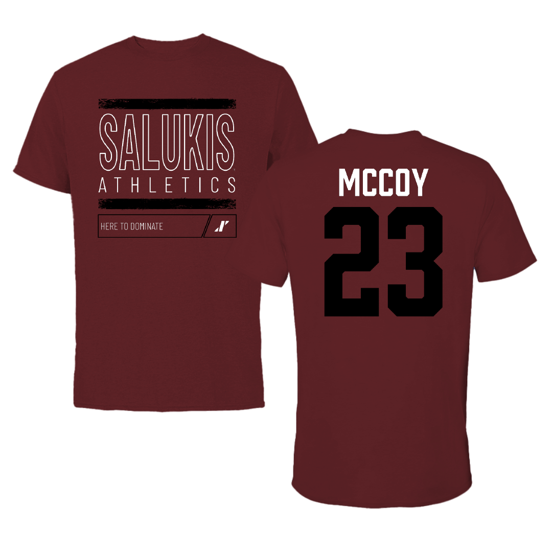 Southern Illinois University at Carbondale Baseball Maroon Dominate Performance Tee - #23 Jackson McCoy