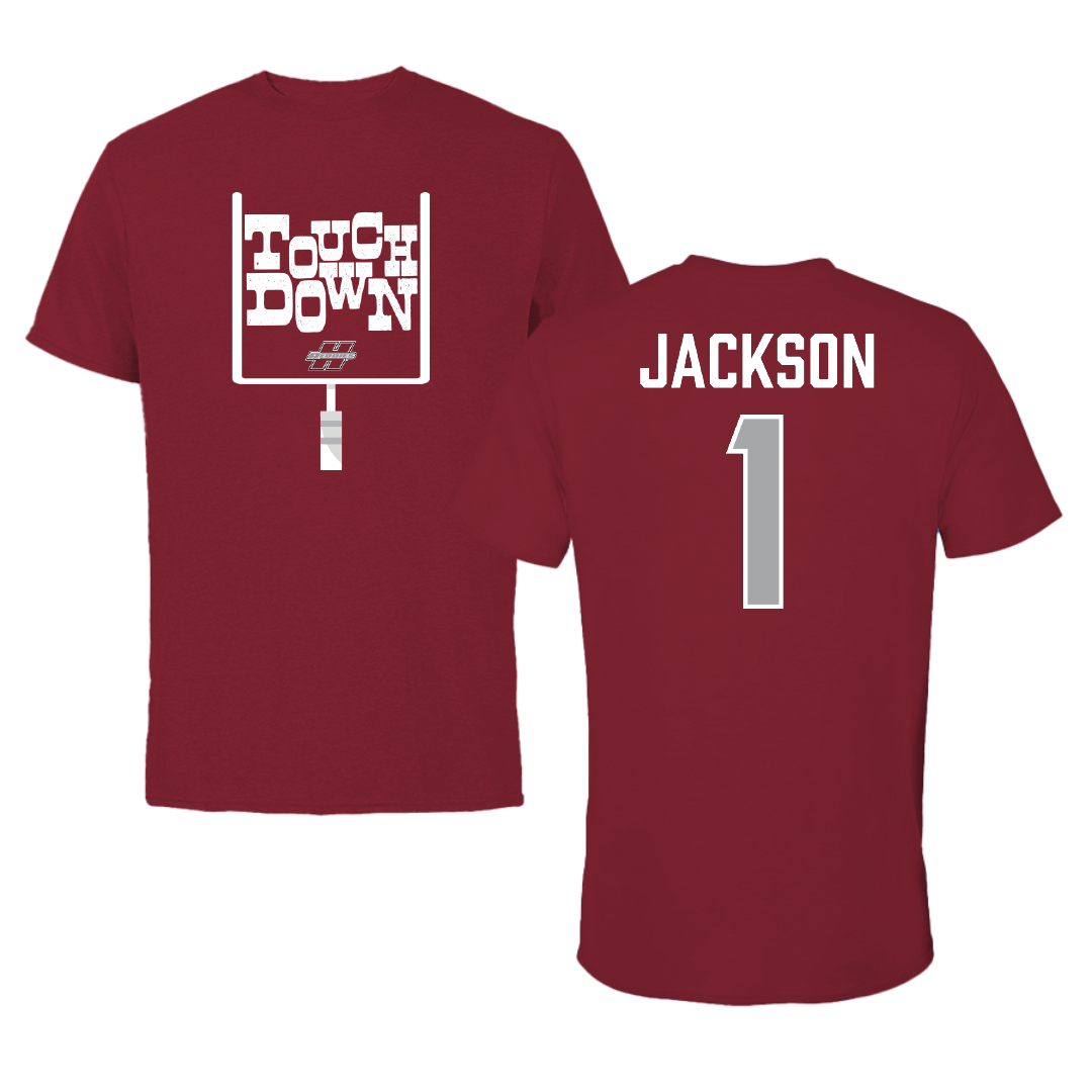 Henderson State University Football Cardinal Touchdown Tee - #1 Timieone Jackson