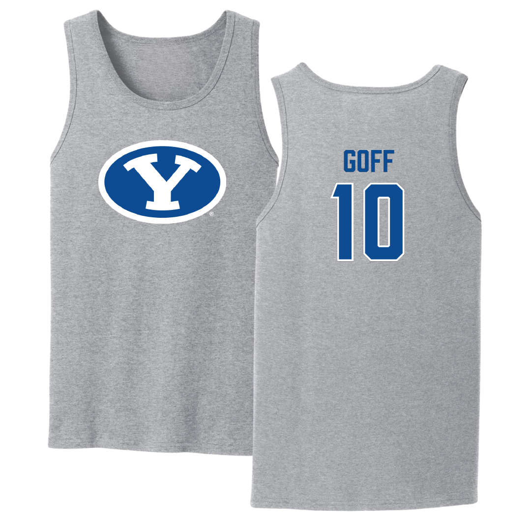 Brigham Young University Baseball Sport Gray Tank Top - #10 Parker Goff
