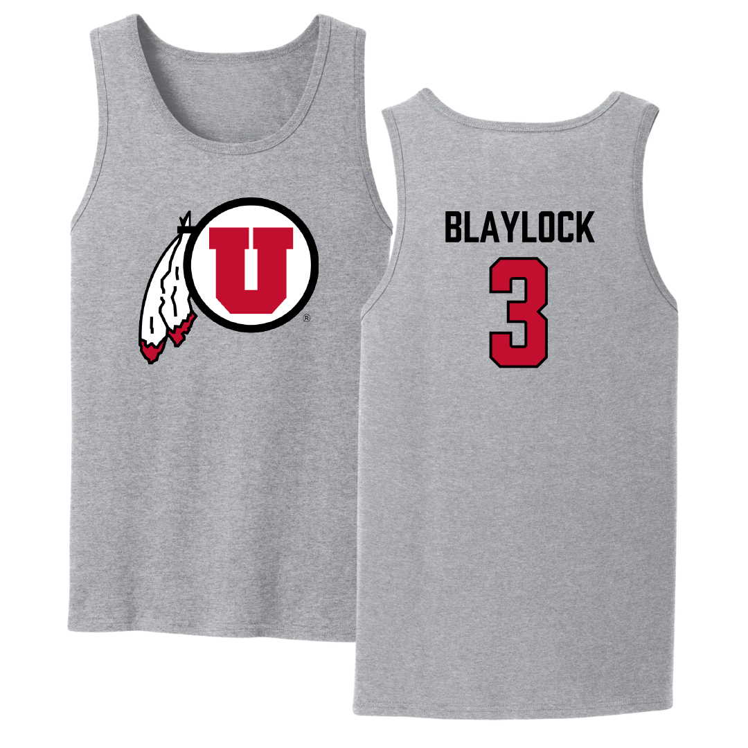 University of Utah Soccer Sport Gray Tank Top - #3 Brooklyn Blaylock