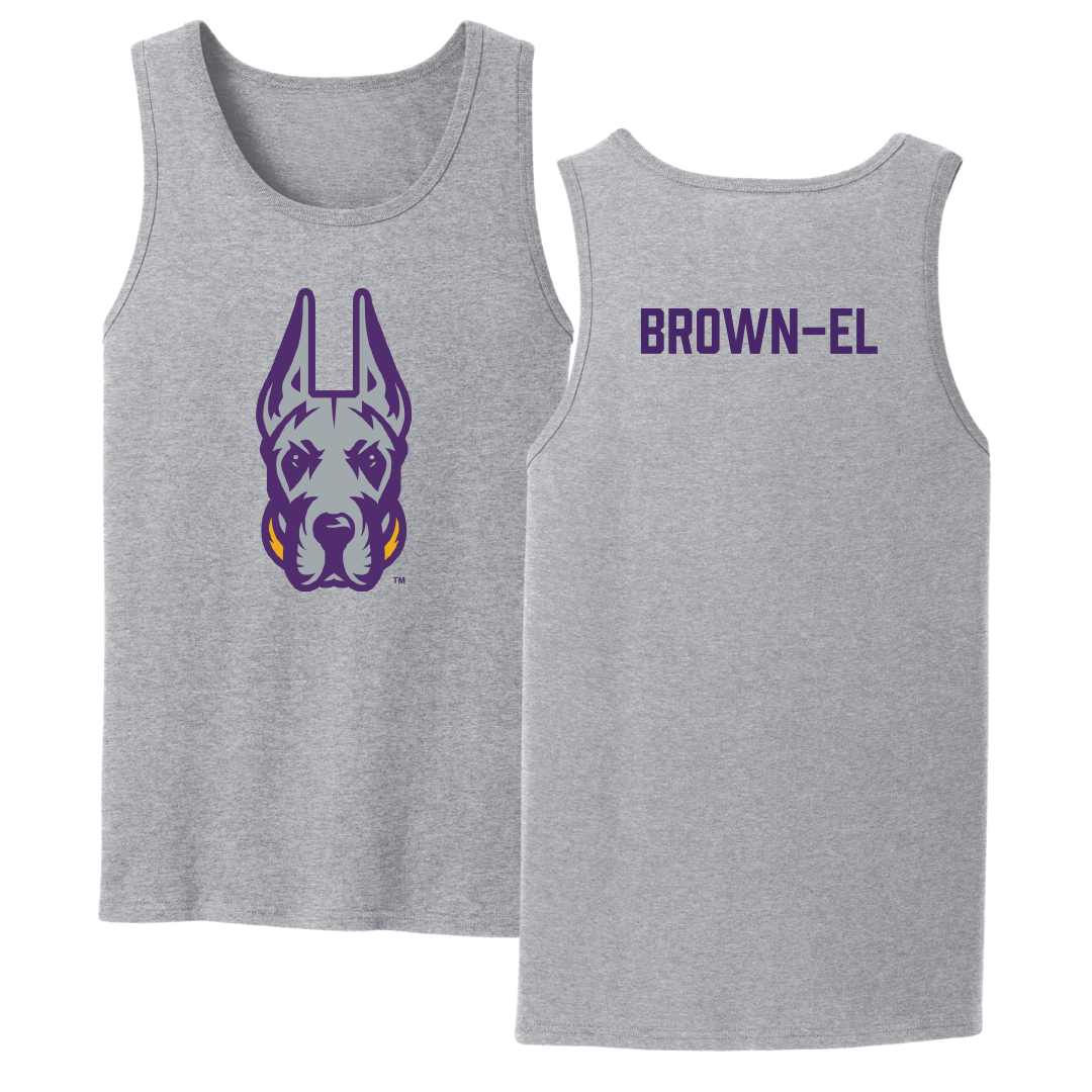 University at Albany TF and XC Sport Gray Tank Top - Malachi Brown-El