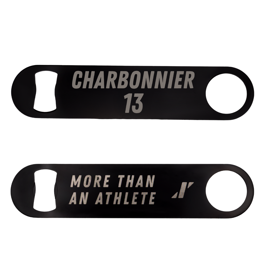 University of Utah Lacrosse Black Bottle Opener - #13 Luc Charbonnier