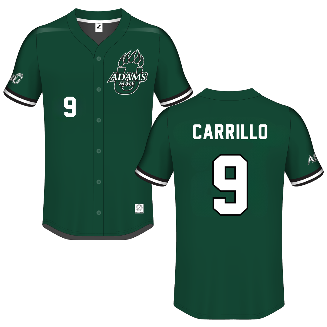 Adams State University Green Button-Down Jersey - #9 Macs Carrillo