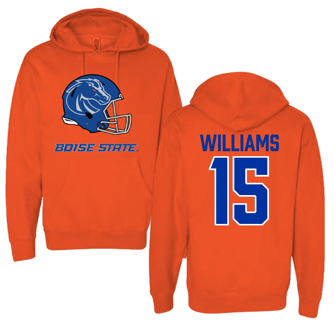 Boise State University Football Orange Hoodie - #15 Malakai Williams