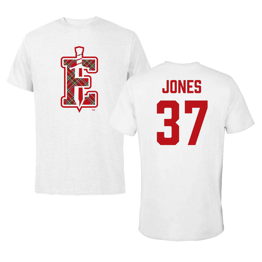 PennWest Edinboro Football White Tee - #37 Amari Jones