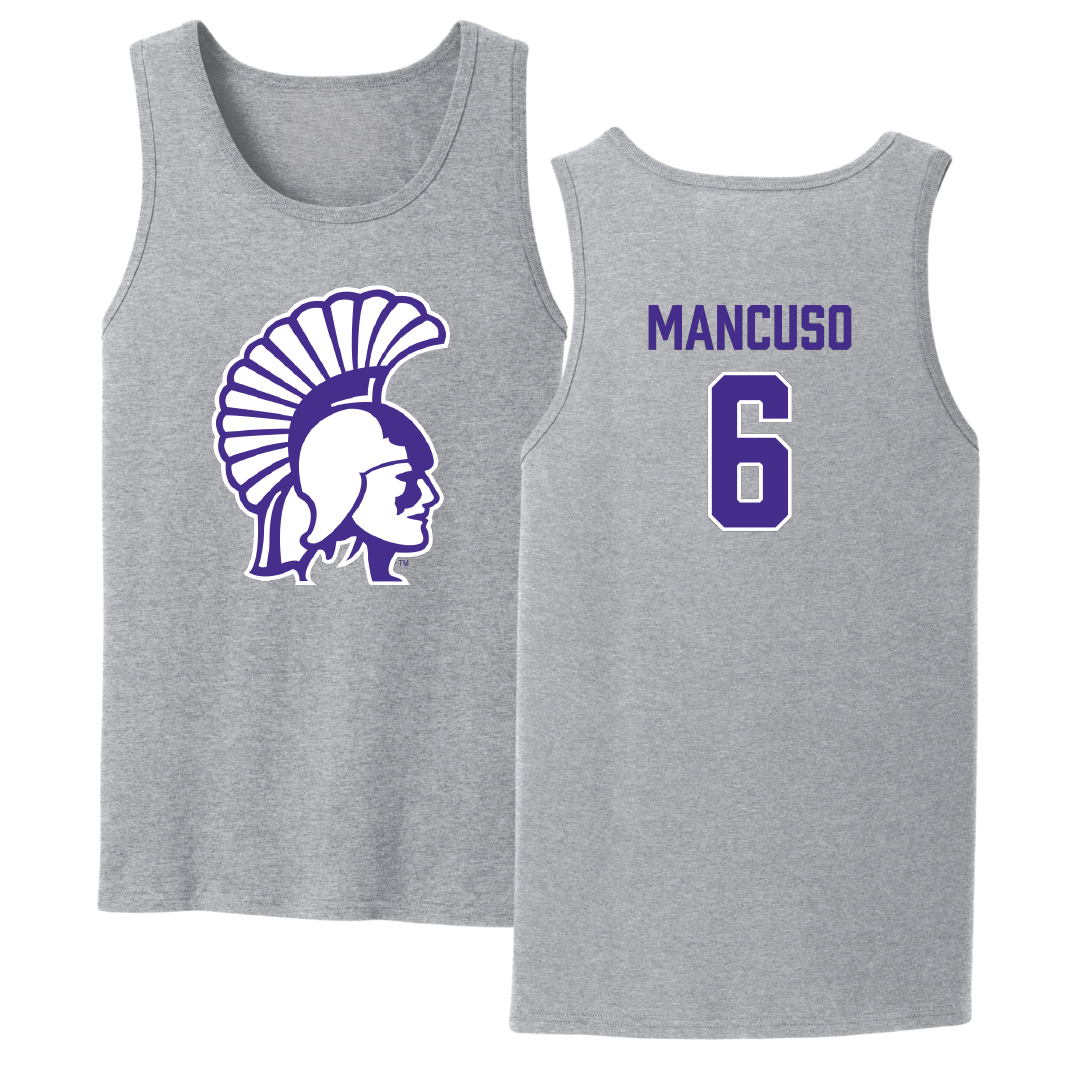 Winona State University Softball Sport Gray Tank Top - #6 Tiegan Mancuso