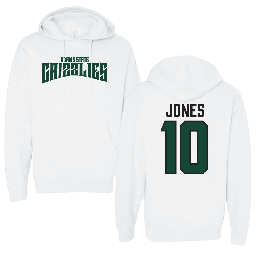 Adams State University Football White Classic Hoodie - #10 Hayden Jones