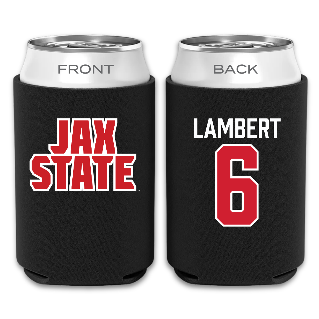 Jacksonville State University Football Black Can Cooler - #6 Carter Lambert