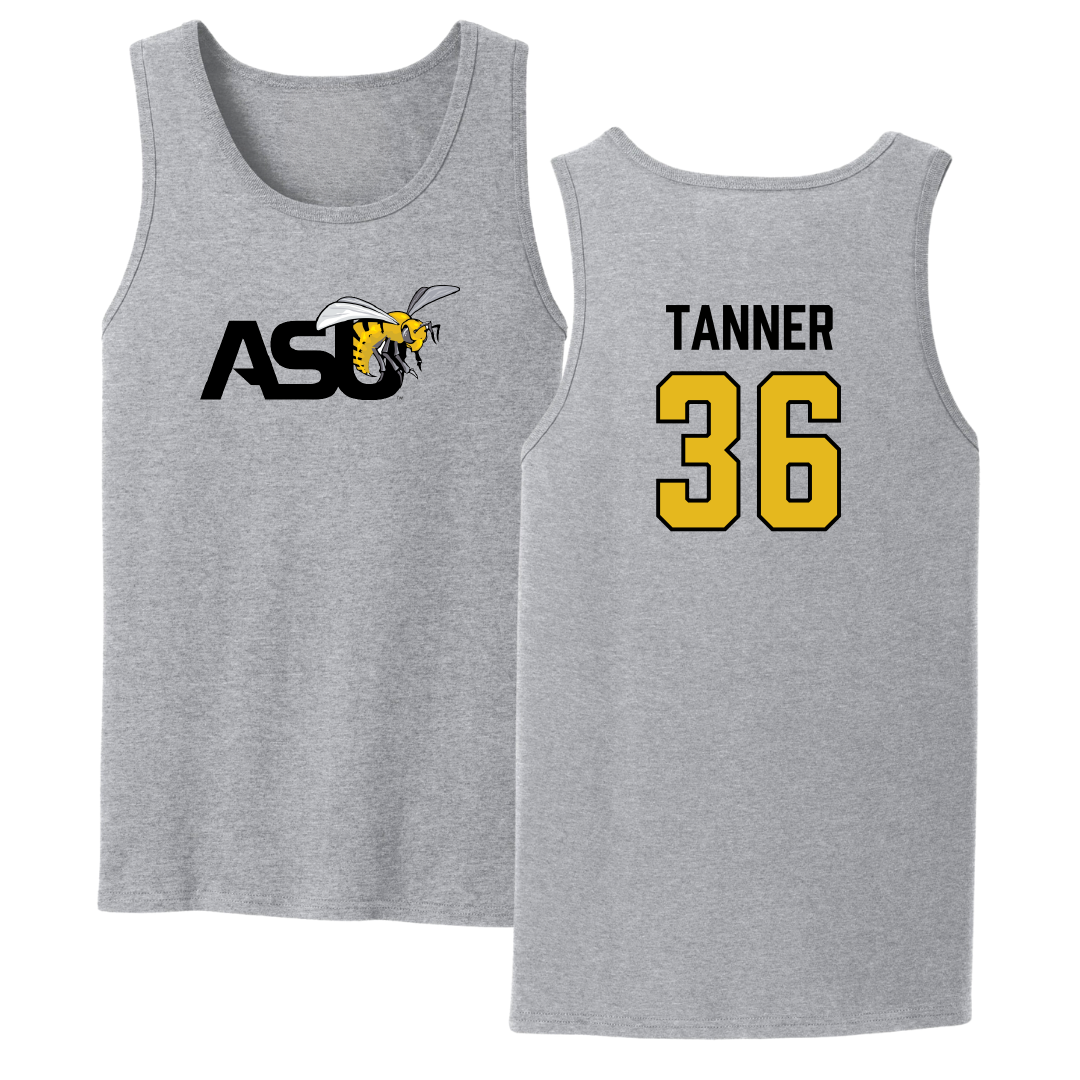 Alabama State University Football Sport Gray Tank Top - #36 Brandon Tanner