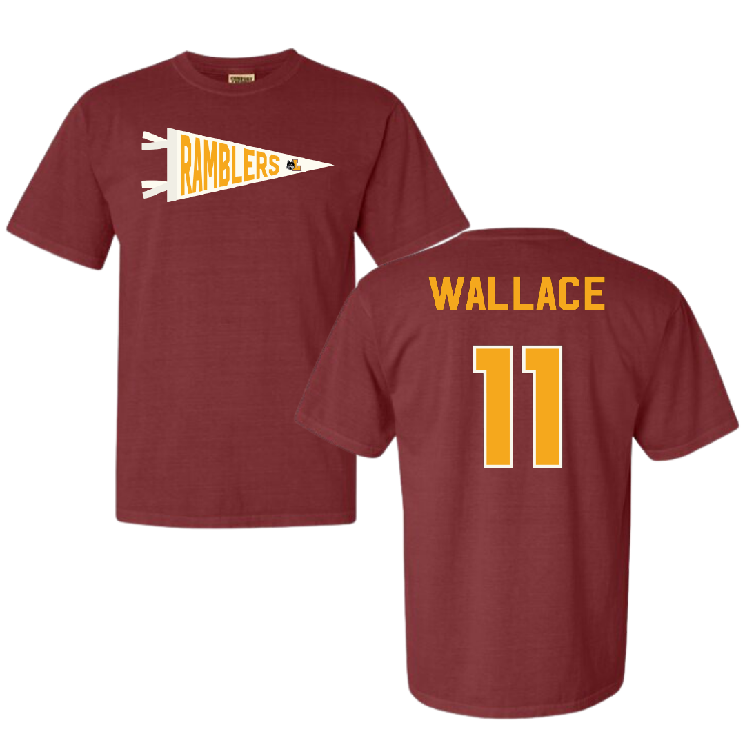 Loyola University-Chicago Softball Maroon Pennant Comfort Colors Tee - #11 Haley Wallace