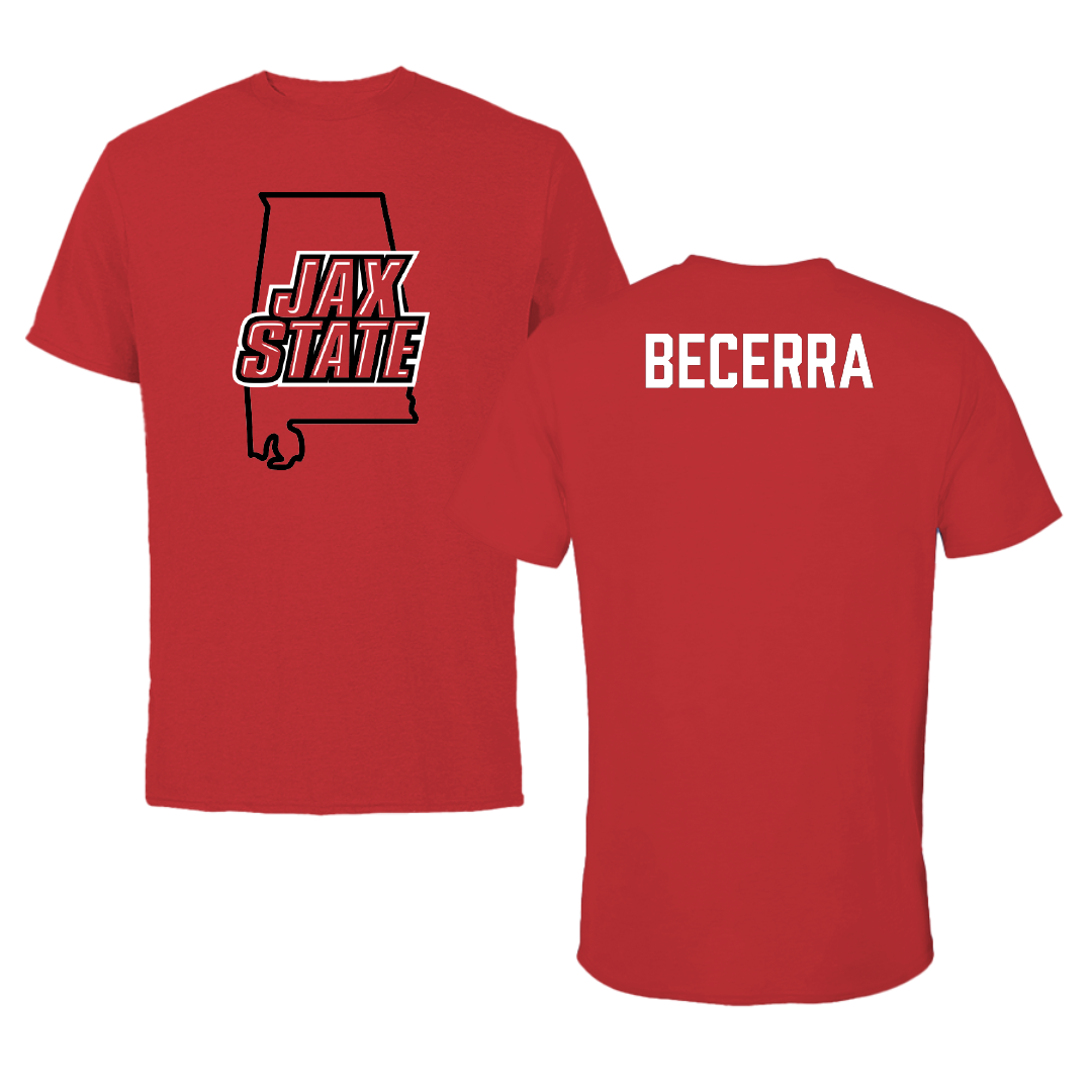 Jacksonville State University TF and XC Red State Performance Tee - Breanna Becerra